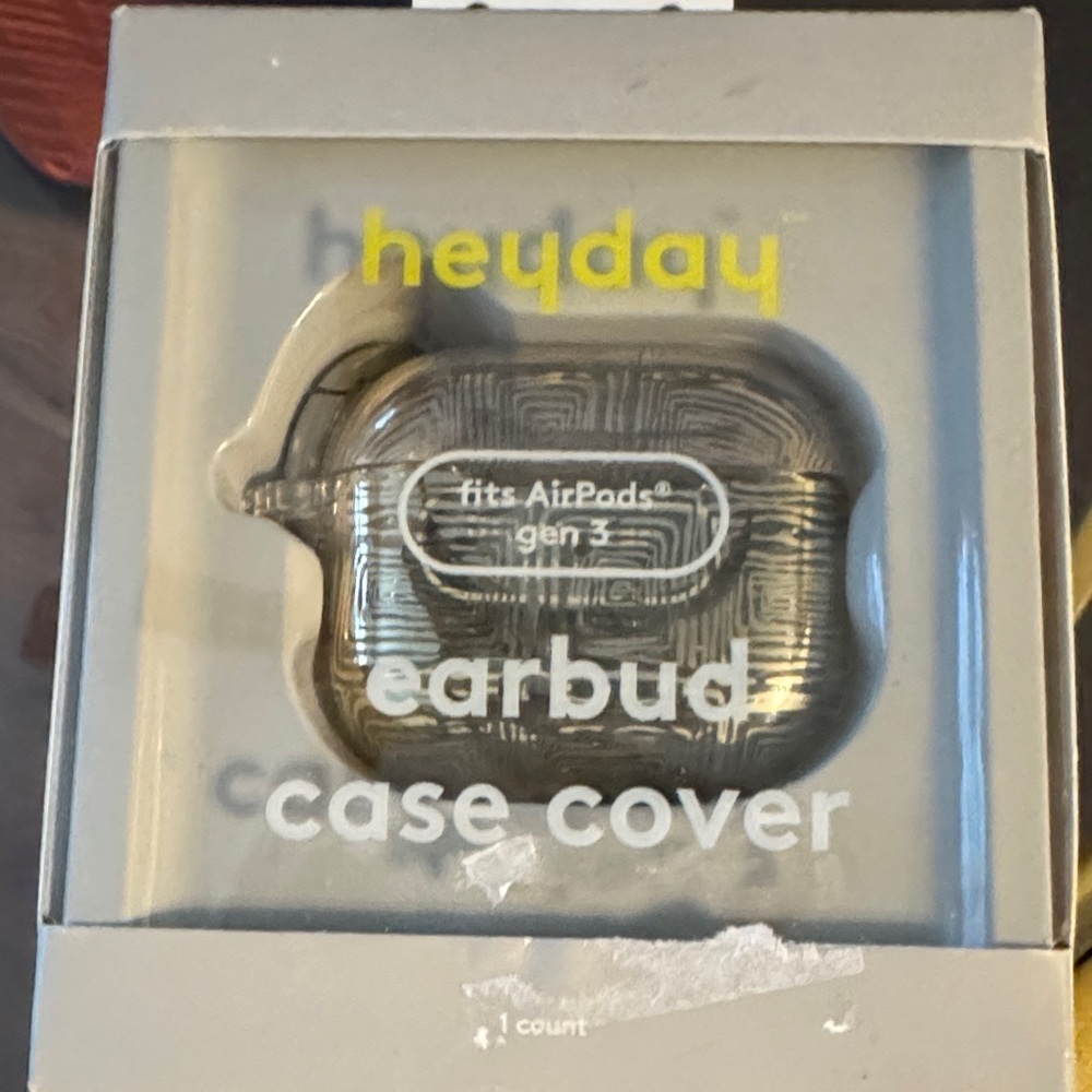 Heyday Geometric Earbud Case Cover - Black